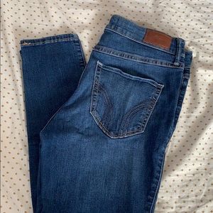 Hollister blue high rise skinny jeans